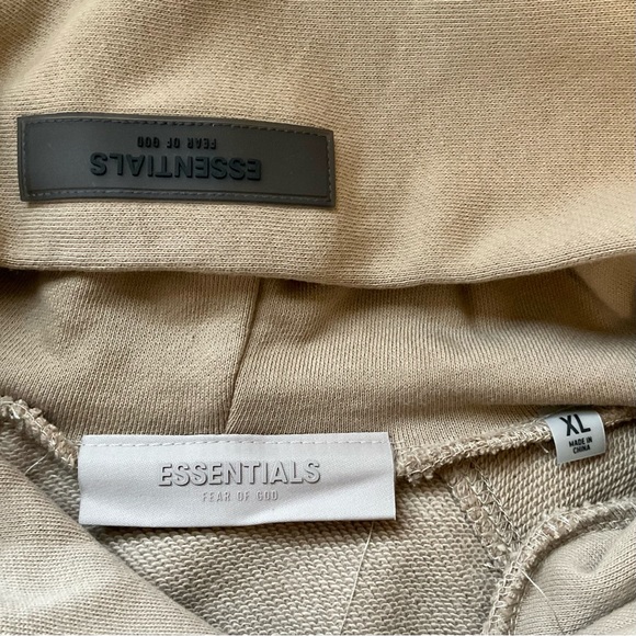 Fear of God Essentials 77 Women's 3/4 Sleeve Hoodie Oak Size XL - Picture 11 of 11